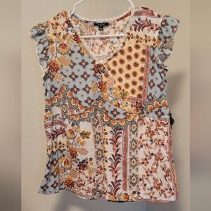 A.U.W Women's Floral Patchwork Top - Multicolor